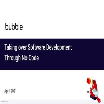 Bubble's $100M Series A Pitch Deck for no-code software development