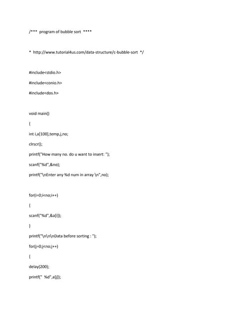 Bubble sort