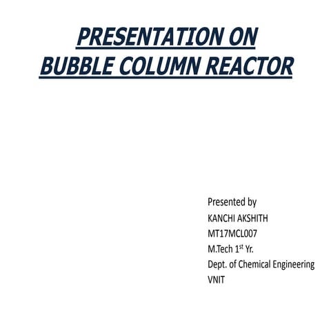 Bubble column reactor