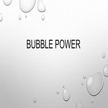 Bubble power (Sonofusion)