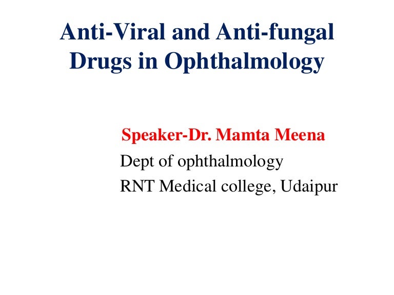 Drugs in ophthalmology