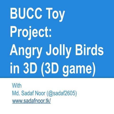 Bucc  Toy Project: Learn programming through Game Development