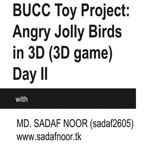 Bucc Toy Project: Learn programming through Game Development