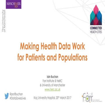 Making health data work for Patients and Populations