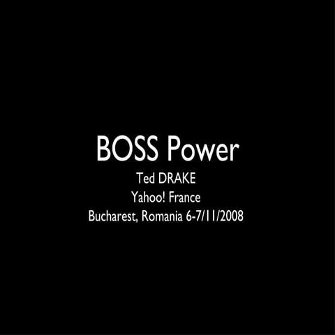 Yahoo! BOSS in Bucharest