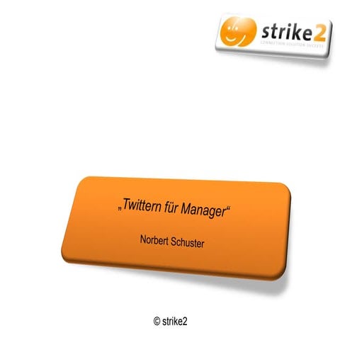 Buchvorstellung Twittern für Manager