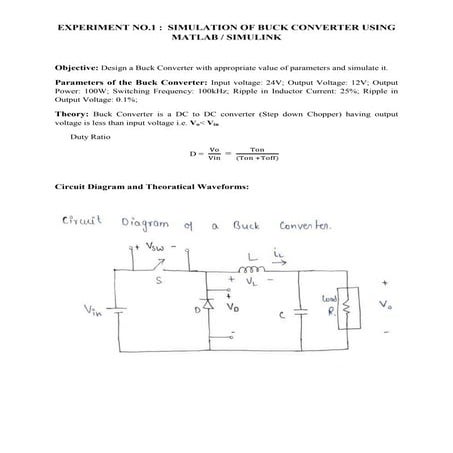 Simulation Buck Converter Using MATLAB | PDF