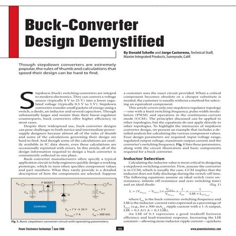 Buck converter design