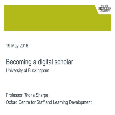 Becoming a digital scholar