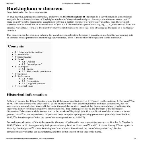 Buckingham π theorem   wikipedia