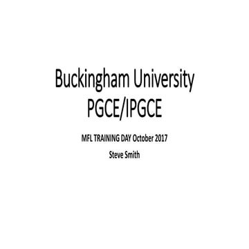 Buckingham university pgce