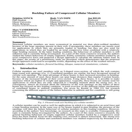 Buckling failure compressed cellular member