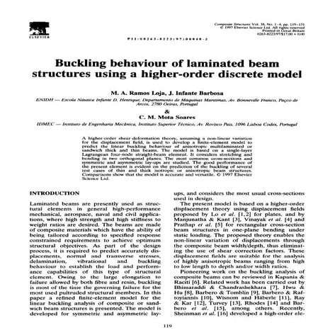 Buckling of laminated beam  higher order discrete model-main