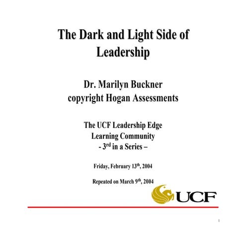 The Dark and Light Sides of Leadership