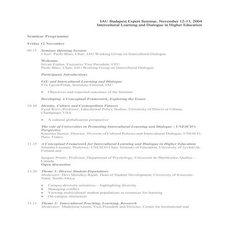 Budapest senior prog