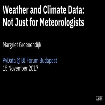 Weather and Climate Data: Not Just for Meteorologists