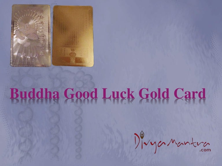 Buddha good luck gold card