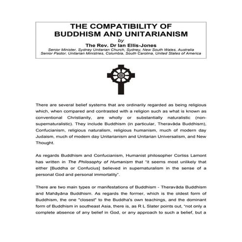 THE COMPATIBILITY OF BUDDHISM AND UNITARIANISM