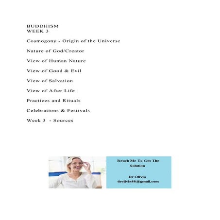 BUDDHISMWEEK 3Cosmogony - Origin of the UniverseNature of .docx