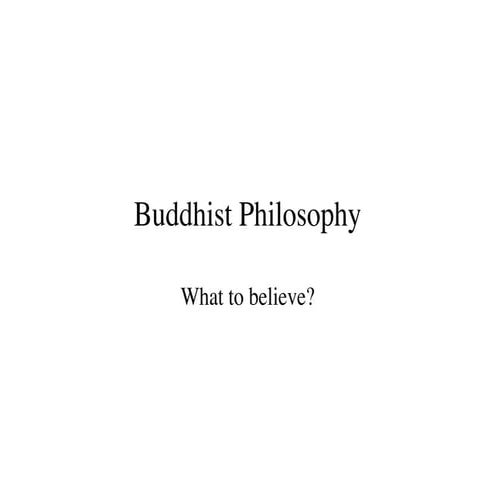 Buddhist Philosophy
