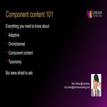 Component content 101 - Noz Urbina