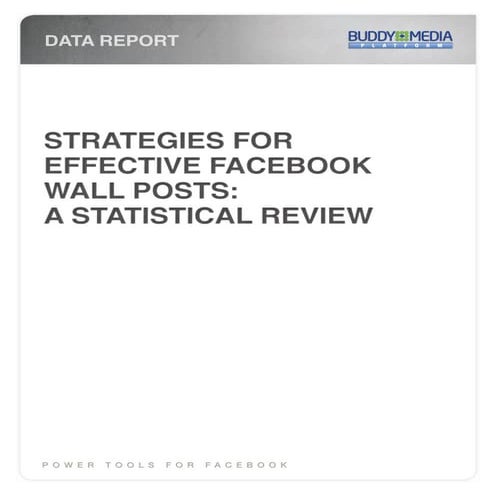 Buddy Media - Facebook Wall Post Stats Review 2011