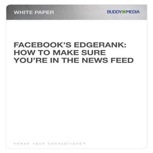 BuddyMedia - Facebook's Edgerank