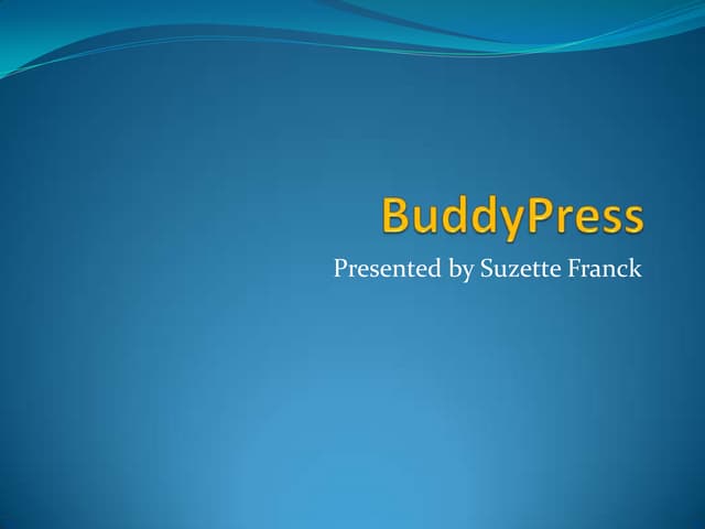 BuddyPress OCWC 2010