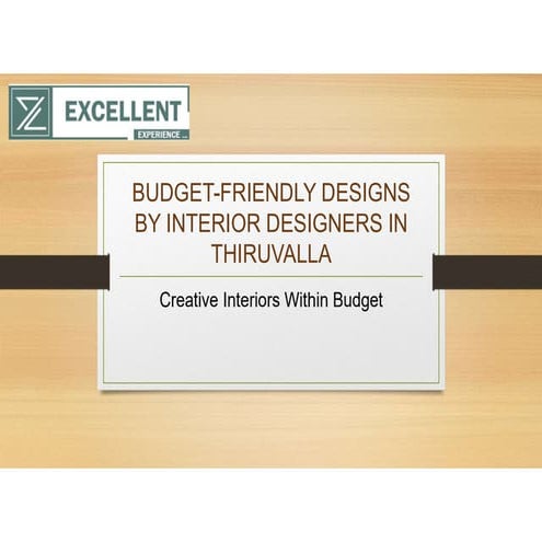 Budget-Friendly Designs by Interior Designers in Thiruvalla | PDF