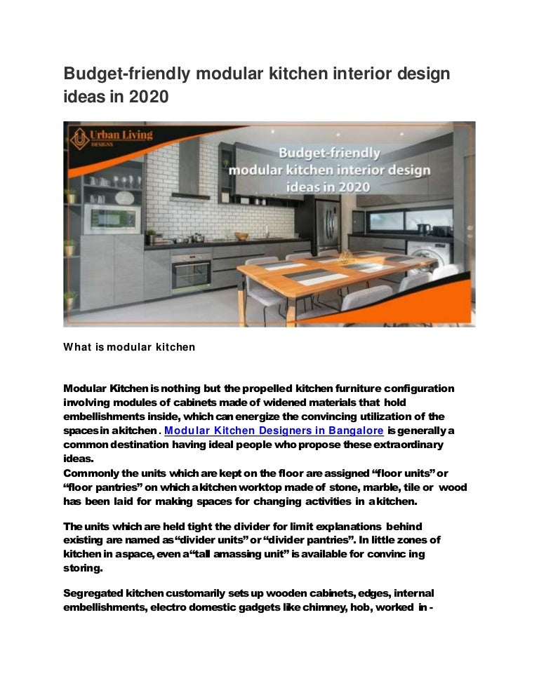 Budget Friendly Modular Kitchen Interior Design Ideas In 2020