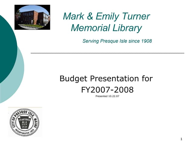 Budget Presentation 2007