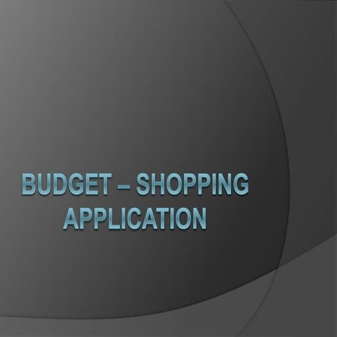 Business Model Canvas of Budget - Shopping Application