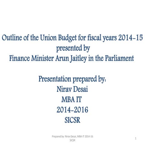 UNION BUDGET 2014