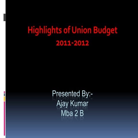 Budget 2011 2012