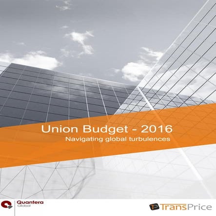 India Union Budget - 2016