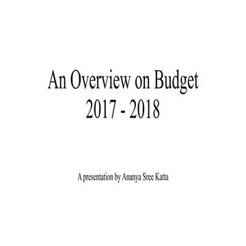 Budget 2017 18
