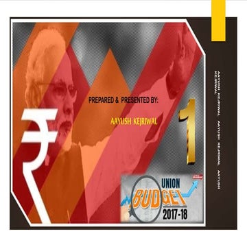 UNION BUDGET 2017-18,2018-19