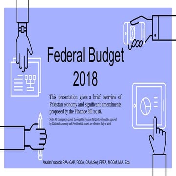 Budget 2018-19 Arsalan yaqoob's Presentation (Pakistan Budget 2018 19) Pharma...