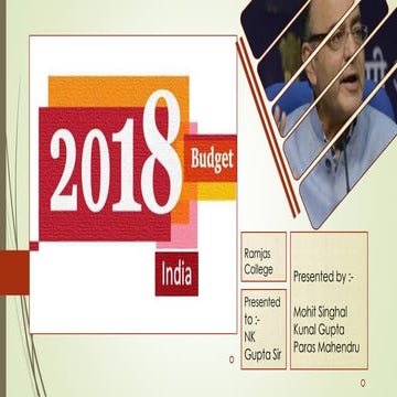 Budget 2018 India | PDF