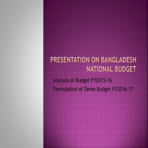 Budget analysis of Bangladesh of Fiscal Year 2016-17