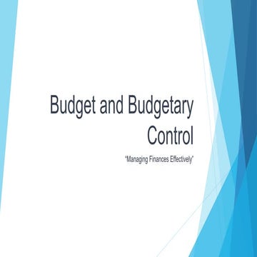 Budget and Budgetary Control related to managerial accounting