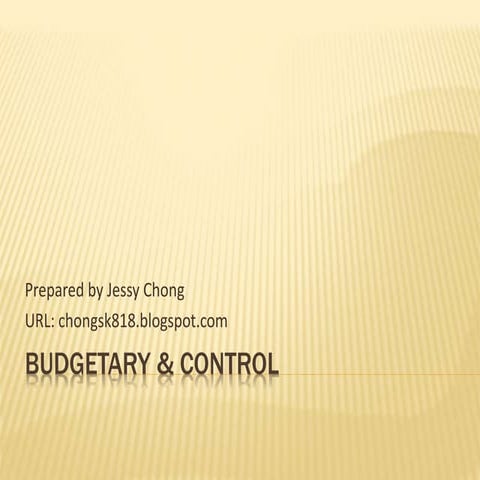Budgetary & Control