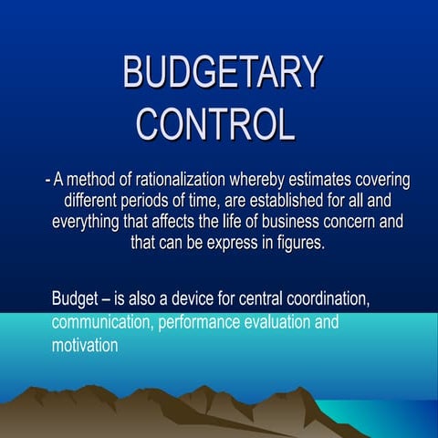 Budgetary Control 