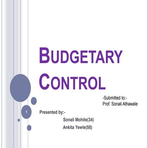 Budgetary control  final ppt