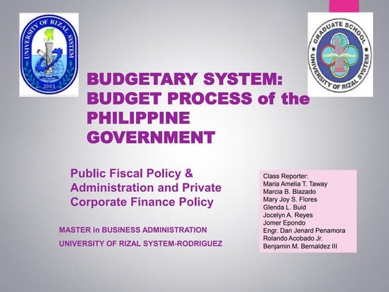 Philippine performance-informed budgeting system, Department of budget ...
