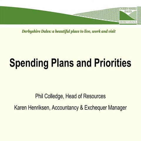 Derbyshire Dales Budget consultation February 2014