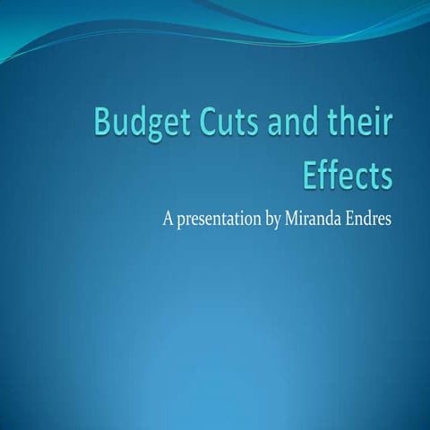 Budget Cuts And Their Effects