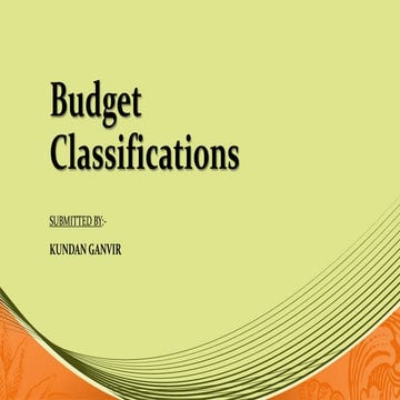 Budget Classification
