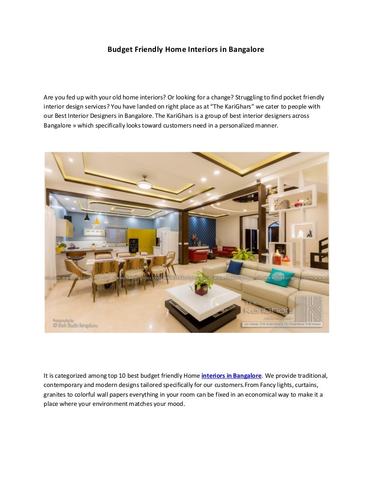 Budget friendly home interiors in bangalore