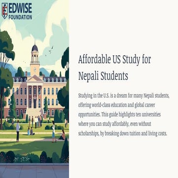 Budget Friendly US Colleges Nepali Students Should Know